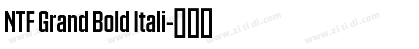NTF Grand Bold Itali字体转换